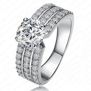 925 Sterling Silver Diamond Fashion Ring